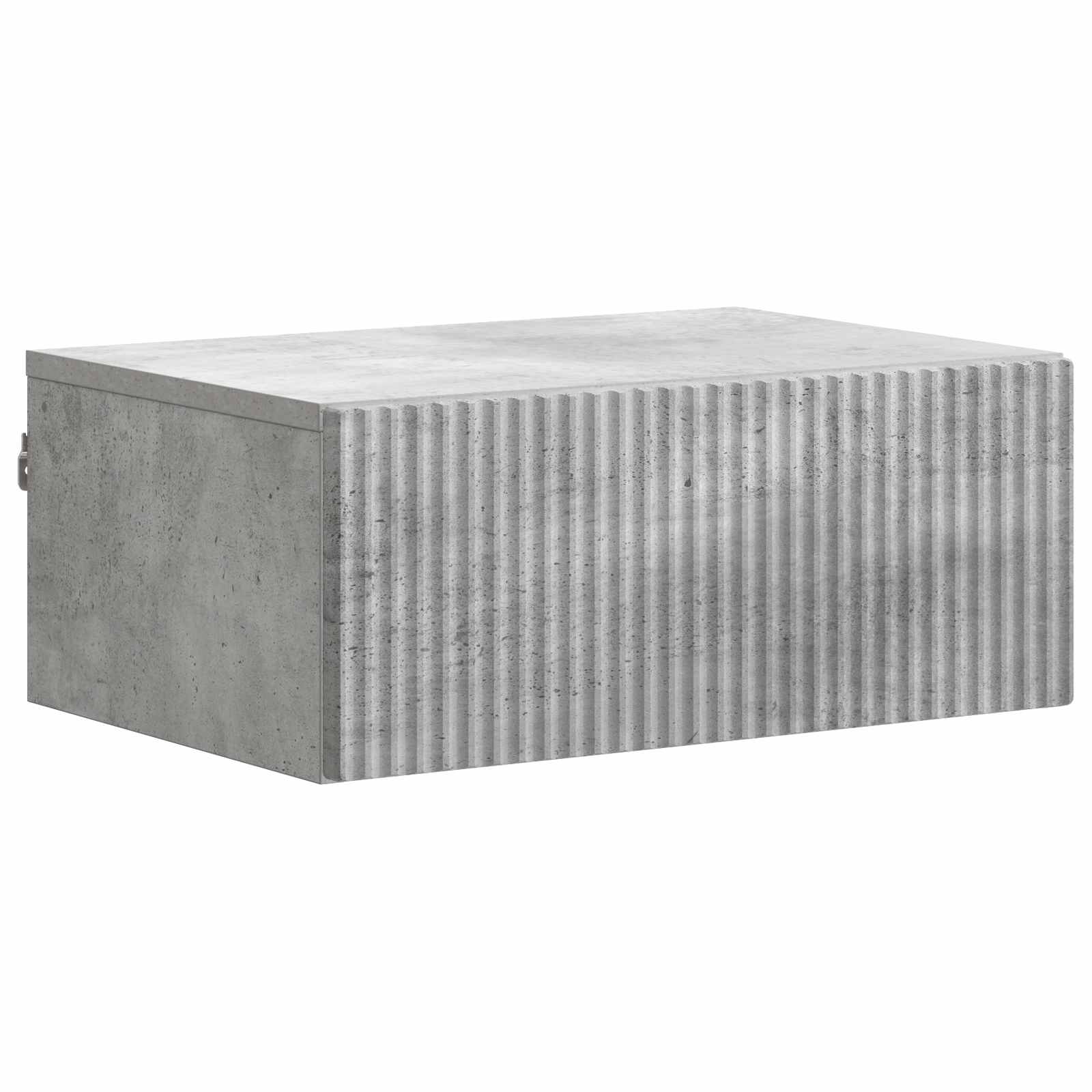 Mobiletto da notte a muro Grigio Cemento 49 x 34,5 x 20 cm | homemem39