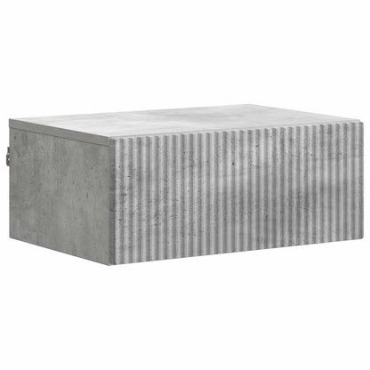 Mobiletto da notte a muro Grigio Cemento 49 x 34,5 x 20 cm | homemem39