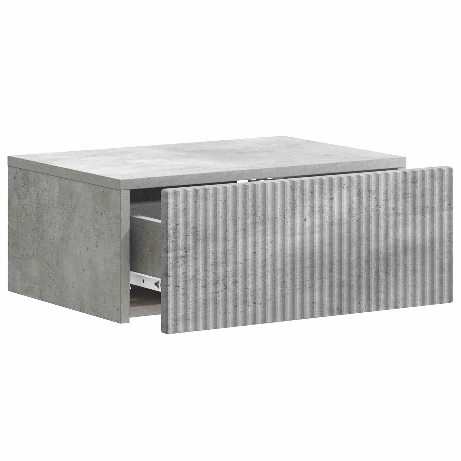 Mobiletto da notte a muro Grigio Cemento 49 x 34,5 x 20 cm | homemem39