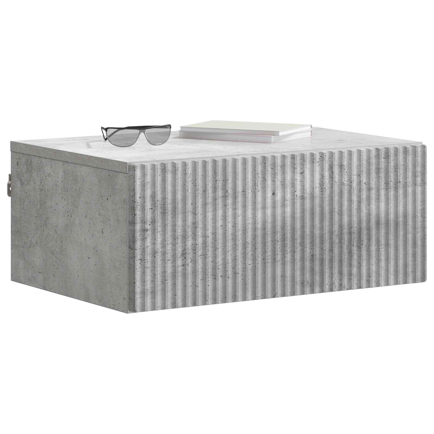 Mobiletto da notte a muro Grigio Cemento 49 x 34,5 x 20 cm | homemem39