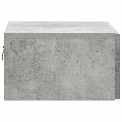 Mobiletto da notte a muro Grigio Cemento 49 x 34,5 x 20 cm | homemem39