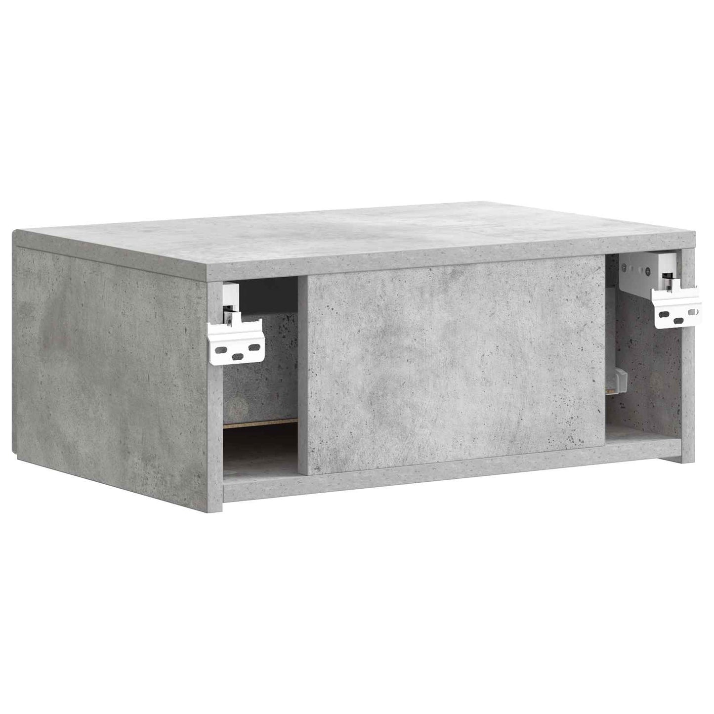 Mobiletto da notte a muro con cassetto 2 pcs Grigio Cemento | homemem39