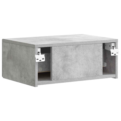 Mobiletto da notte a muro con cassetto 2 pcs Grigio Cemento | homemem39