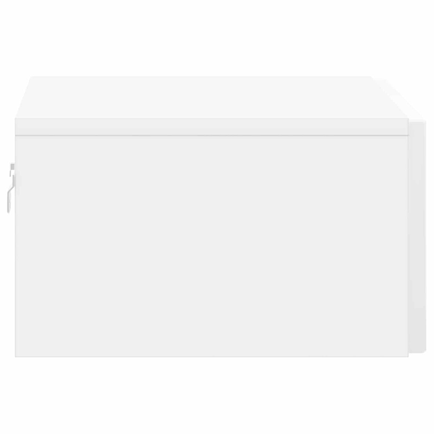 Mobiletto da notte a muro Bianco Lucido 49 x 34,5 x 20 cm