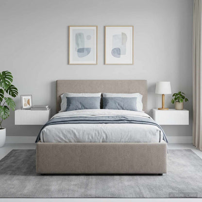 Mobiletto da notte a muro 2 pcs Bianco Lucido 49 x 34,5 x 20 cm