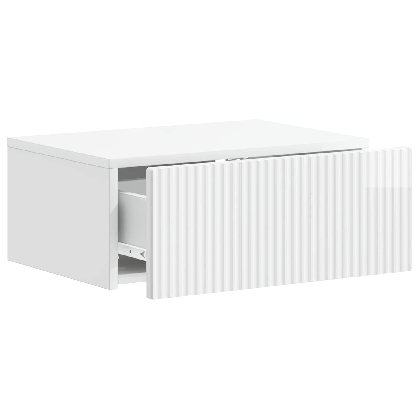 Mobiletto da notte a muro 2 pcs Bianco Lucido 49 x 34,5 x 20 cm | homemem39
