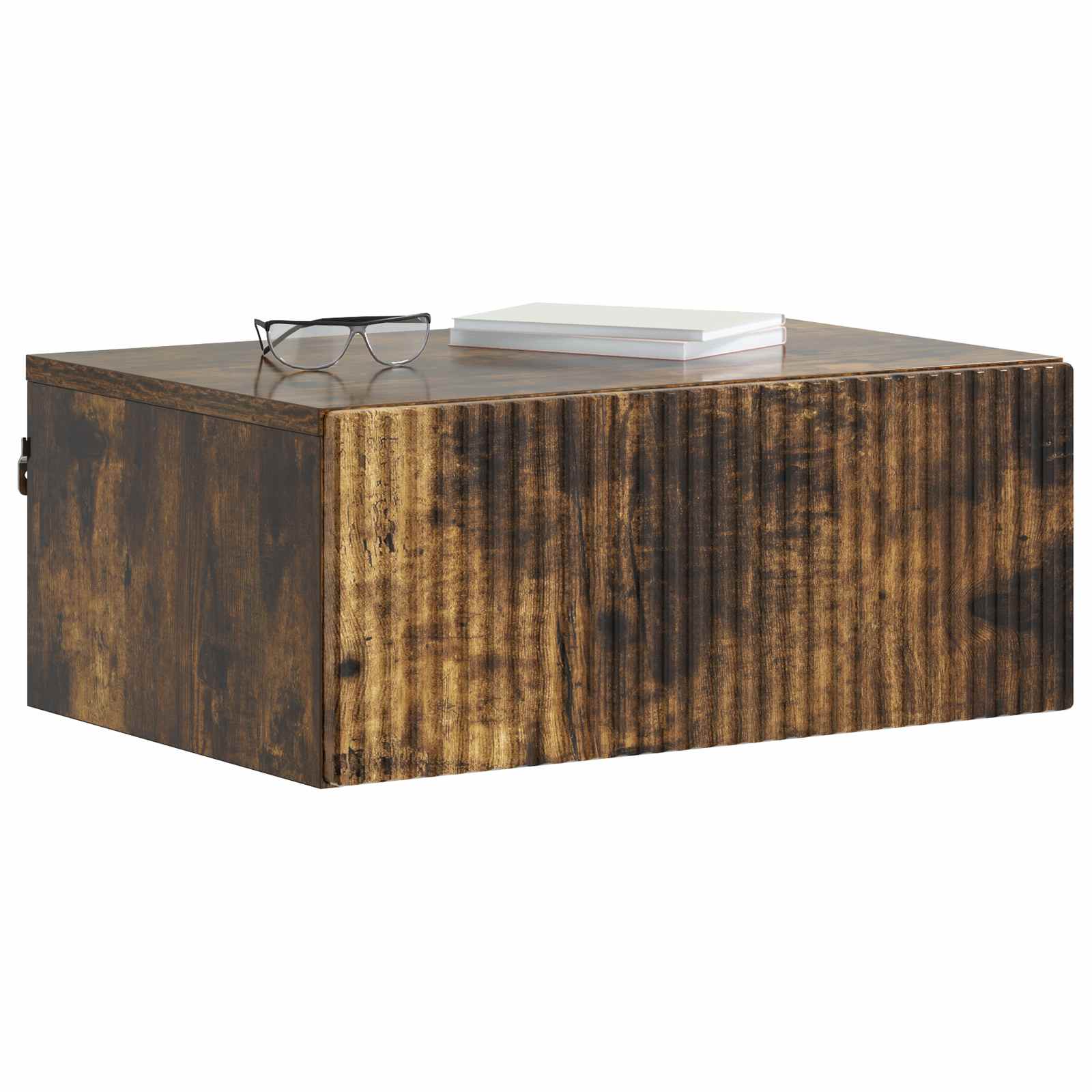 Mobiletto da notte a muro 2 pcs Rovere Fumo 49 x 34,5 x 20 cm | homemem39