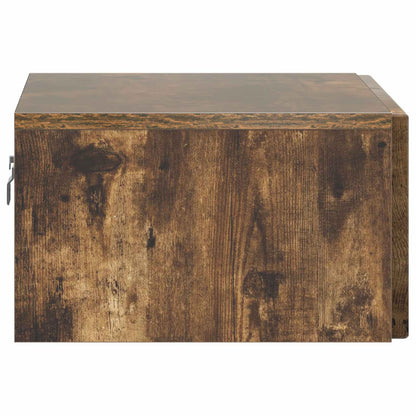 Mobiletto da notte a muro 2 pcs Rovere Fumo 49 x 34,5 x 20 cm | homemem39