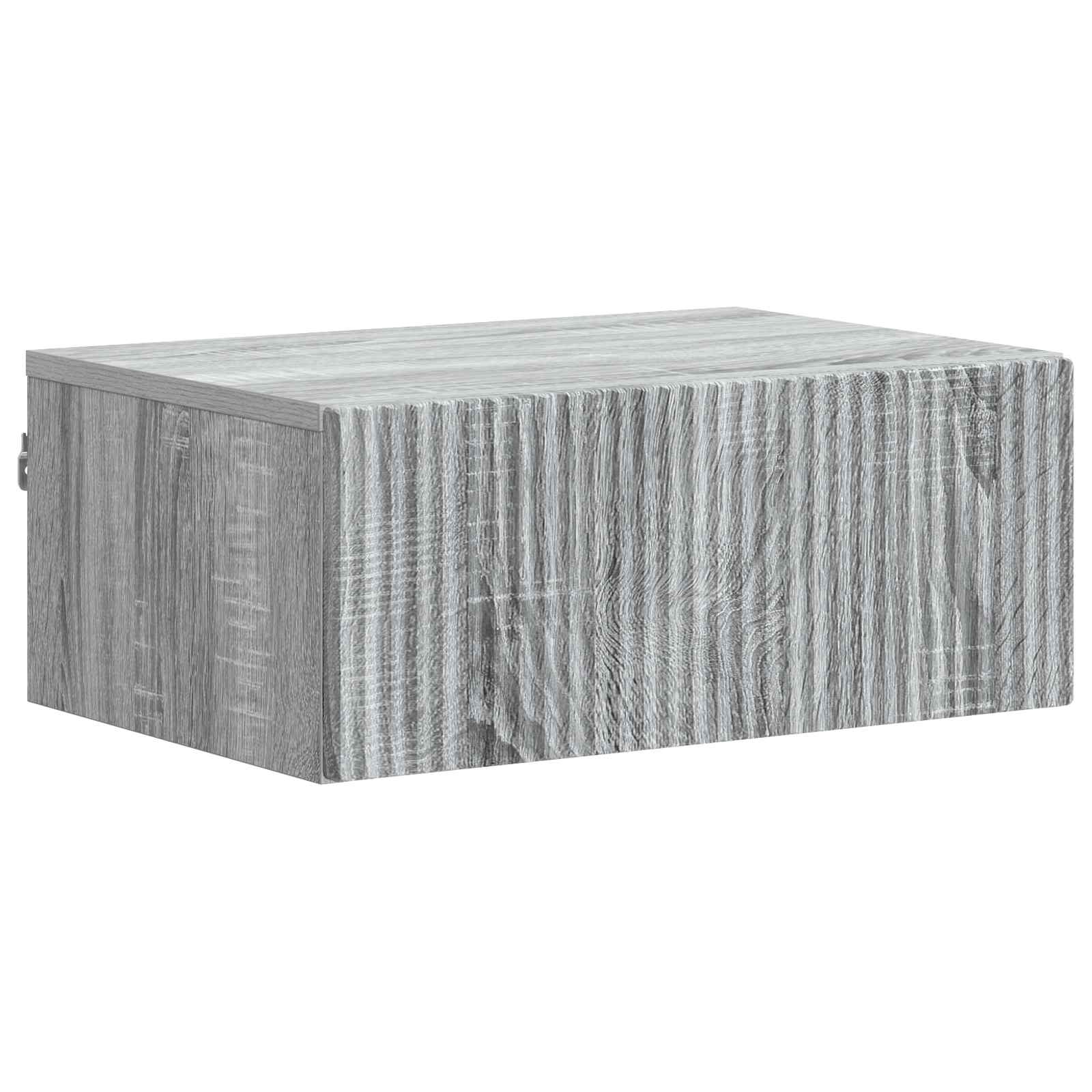 Mobiletto da notte a muro 2 pcs Grigio Sonoma 49 x 34,5 x 20 cm | homemem39