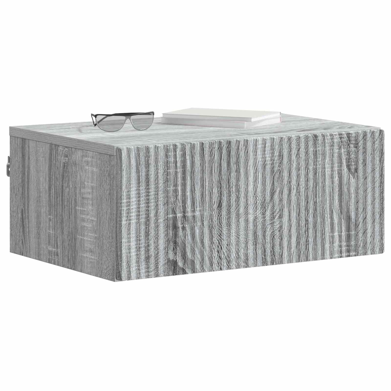 Mobiletto da notte a muro 2 pcs Grigio Sonoma 49 x 34,5 x 20 cm | homemem39