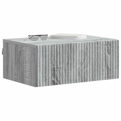 Mobiletto da notte a muro 2 pcs Grigio Sonoma 49 x 34,5 x 20 cm
