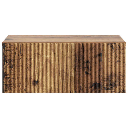Mobiletto da notte a muro Legno antico 49 x 34,5 x 20 cm