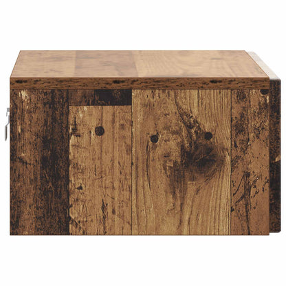 Mobiletto da notte a muro Legno antico 49 x 34,5 x 20 cm