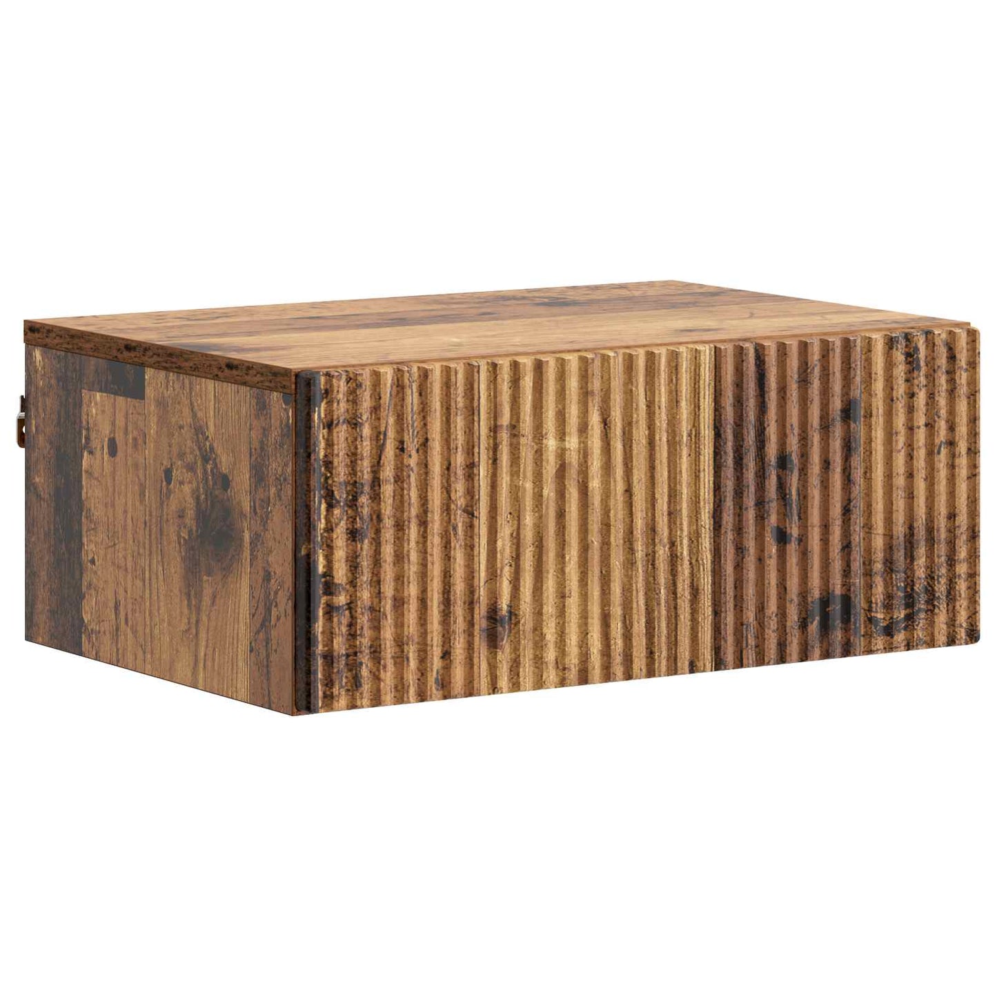 Mobiletto da notte a muro 2 pcs Legno antico 49 x 34,5 x 20 cm