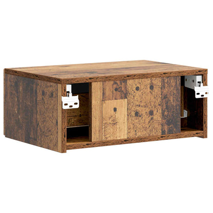 Mobiletto da notte a muro 2 pcs Legno antico 49 x 34,5 x 20 cm