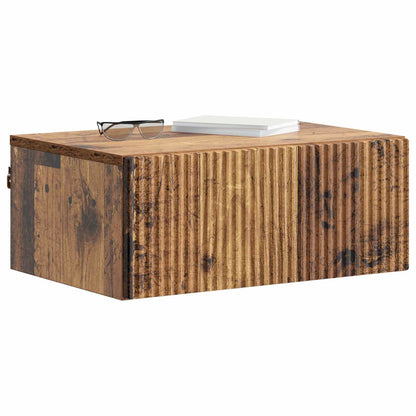 Mobiletto da notte a muro 2 pcs Legno antico 49 x 34,5 x 20 cm