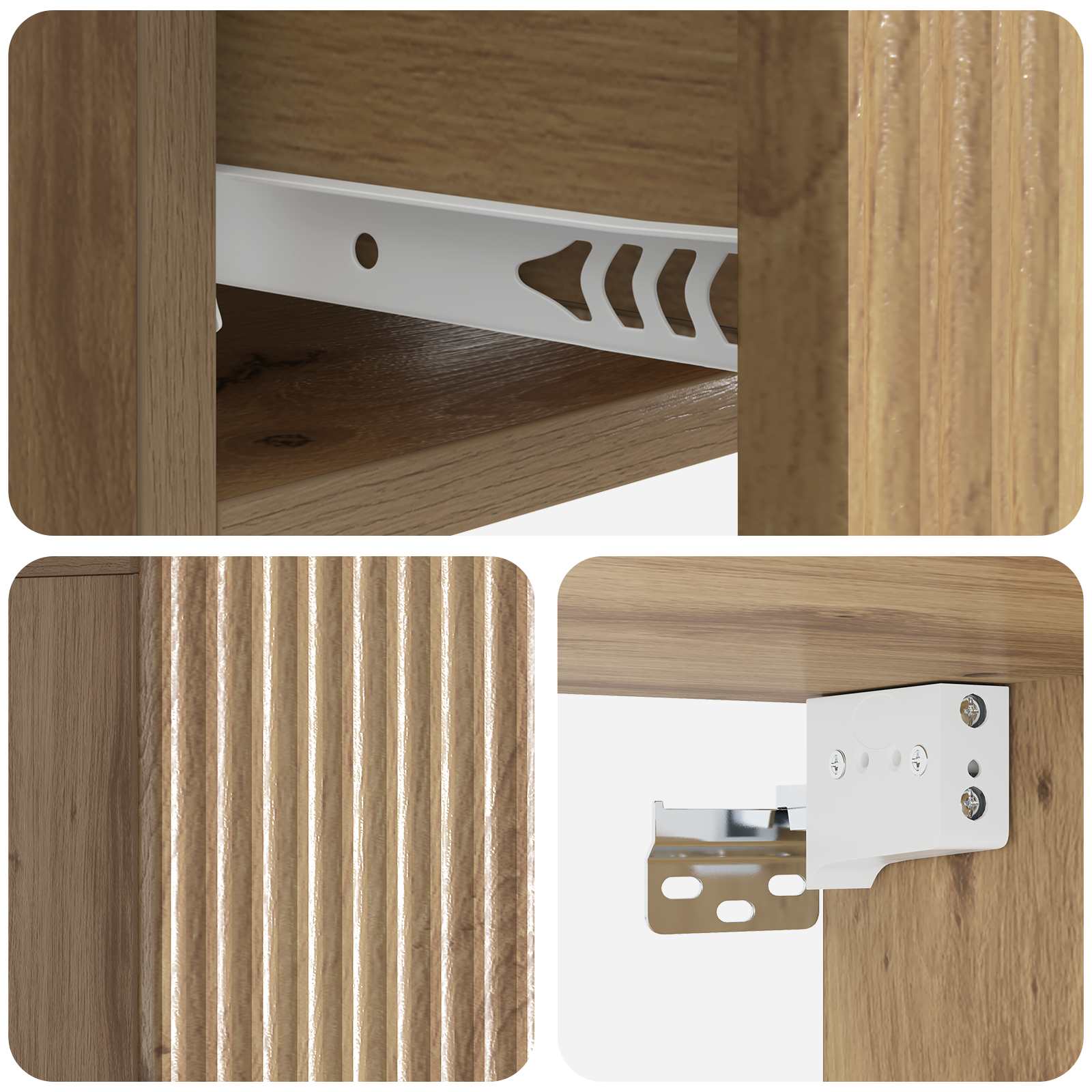 Mobiletto da notte a muro con cassetto 2 pcs Rovere Artigianale | homemem39
