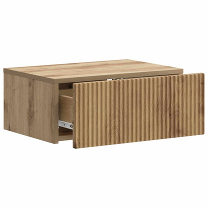 Mobiletto da notte a muro con cassetto 2 pcs Rovere Artigianale | homemem39