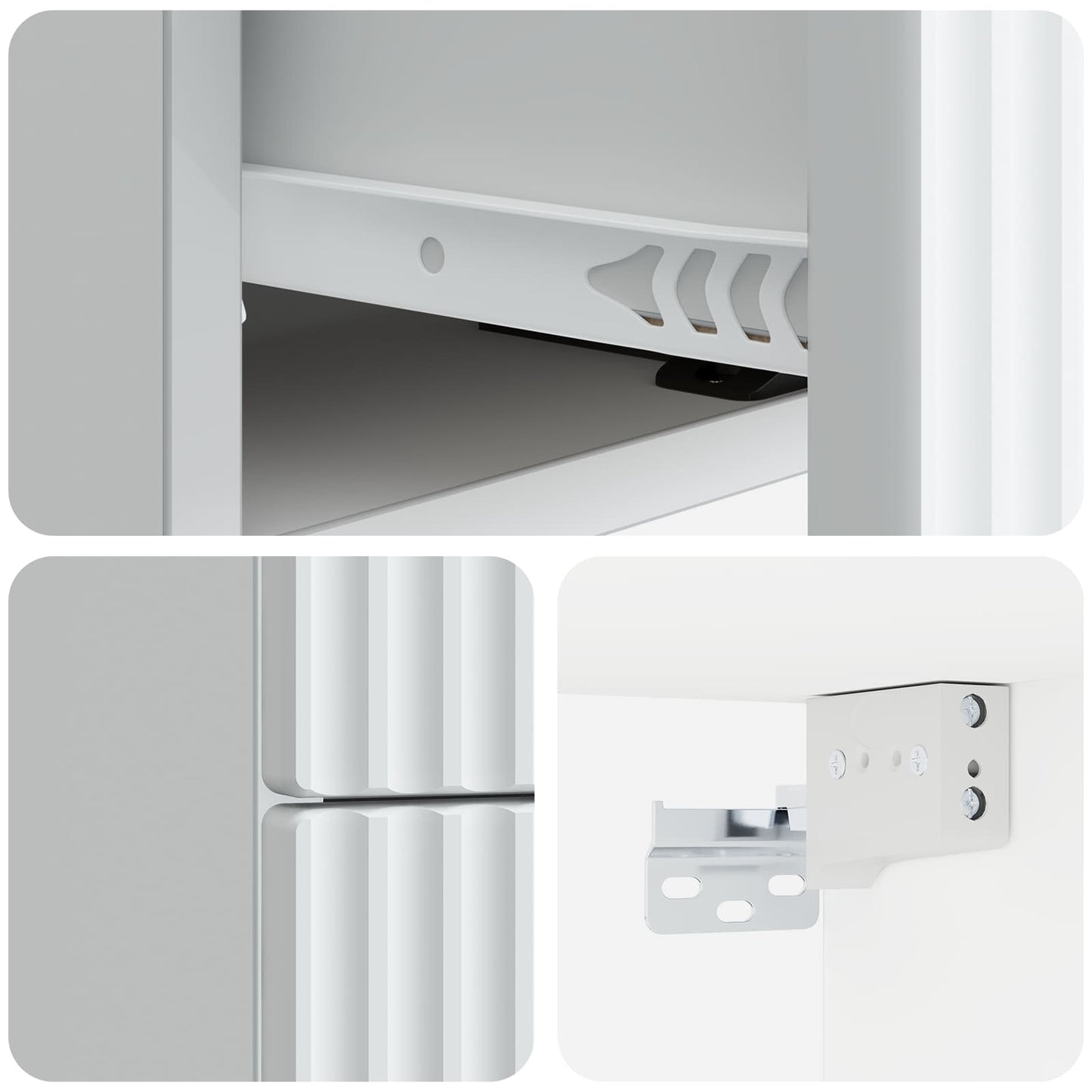 Mobiletto da notte a muro 2 pcs Bianco 33 x 34,5 x 40 cm | homemem39