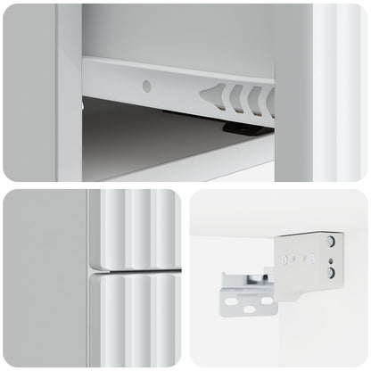 Mobiletto da notte a muro 2 pcs Bianco 33 x 34,5 x 40 cm