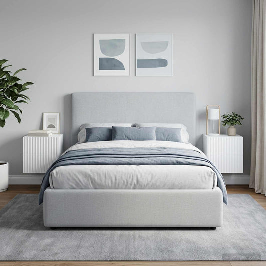 Mobiletto da notte a muro 2 pz Bianco 33 x 34,5 x 40 cm