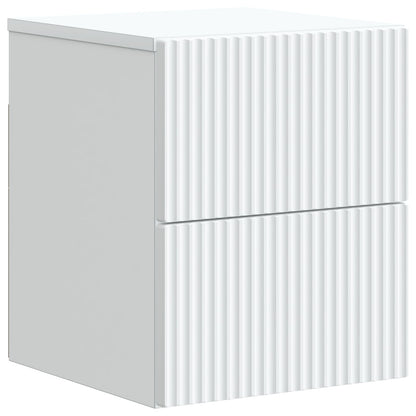 Mobiletto da notte a muro 2 pcs Bianco 33 x 34,5 x 40 cm | homemem39