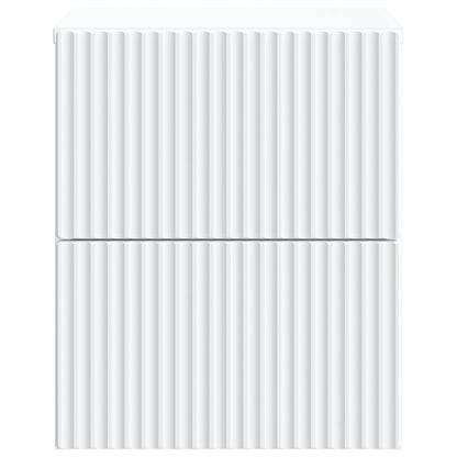 Mobiletto da notte a muro 2 pcs Bianco 33 x 34,5 x 40 cm | homemem39