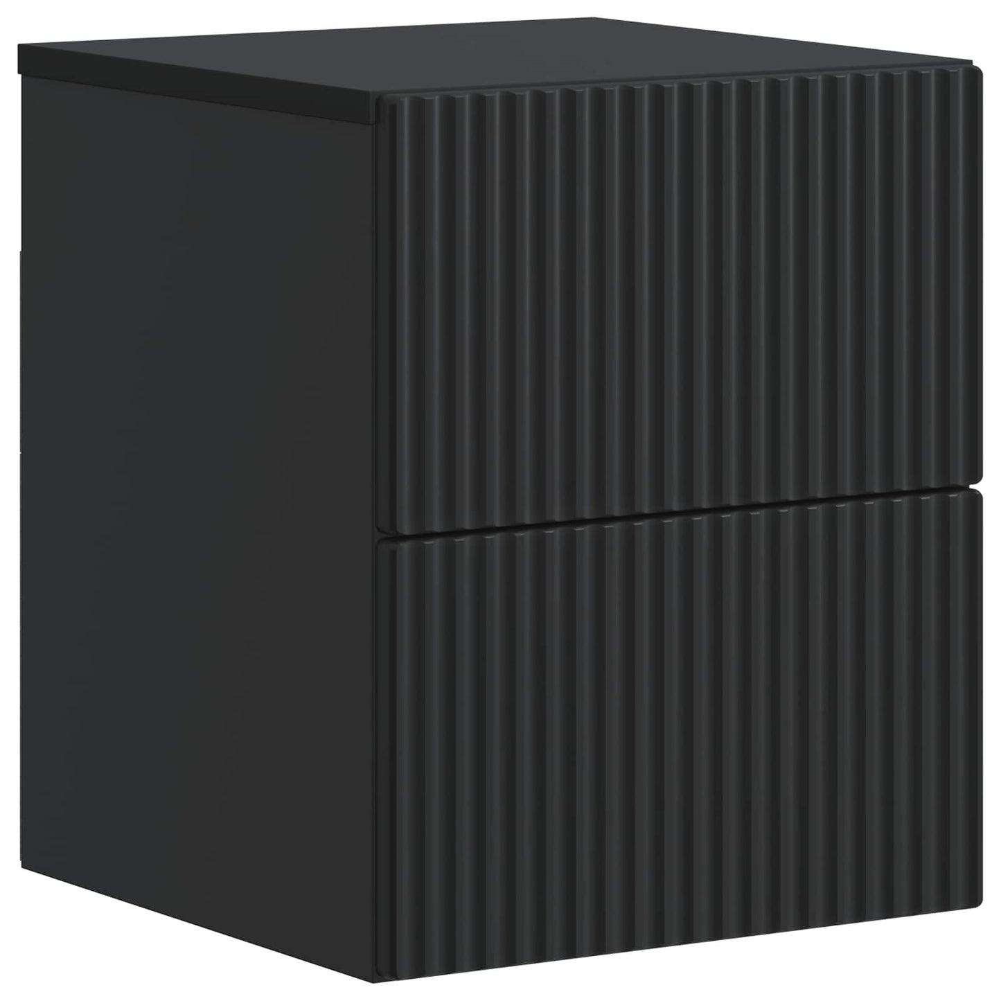 Mobiletto da notte a muro con cassetto Nero 33 x 34,5 x 40 cm | homemem39