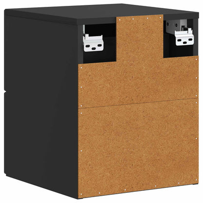 Mobiletto da notte a muro con cassetto Nero 33 x 34,5 x 40 cm | homemem39