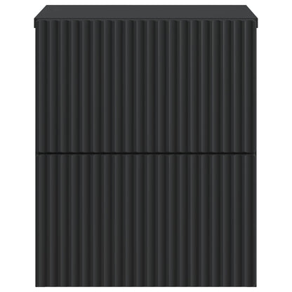 Mobiletto da notte a muro 2 pcs Nero 33 x 34,5 x 40 cm