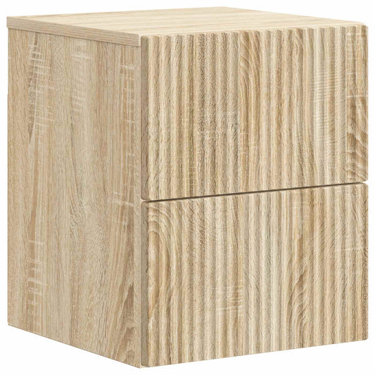 Mobiletto da notte a muro Rovere Sonoma 33 x 34,5 x 40 cm
