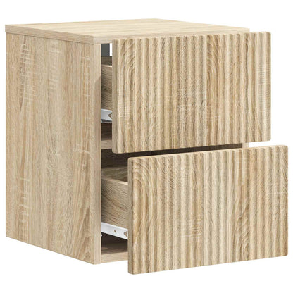 Mobiletto da notte a muro Rovere Sonoma 33 x 34,5 x 40 cm