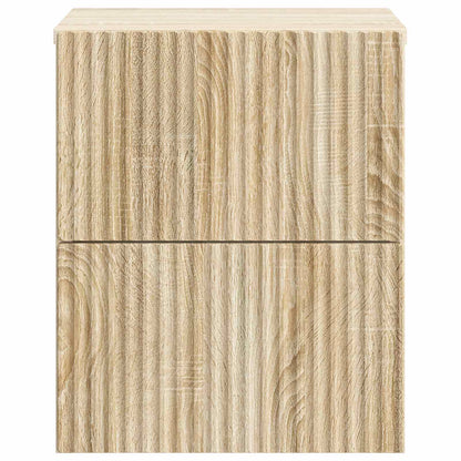 Mobiletto da notte a muro Rovere Sonoma 33 x 34,5 x 40 cm