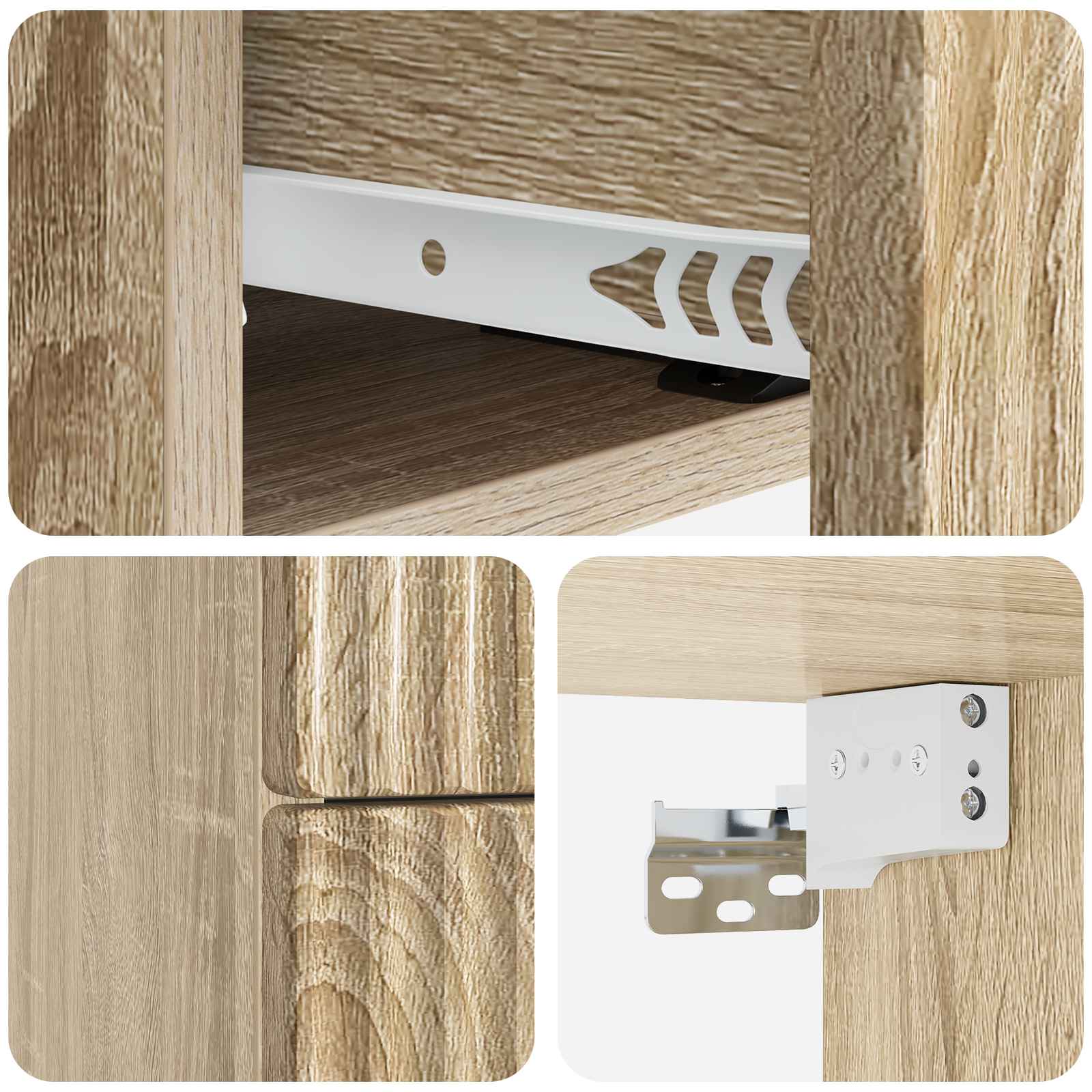 Mobiletto da notte a muro 2 pcs Rovere Sonoma 33 x 34,5 x 40 cm | homemem39