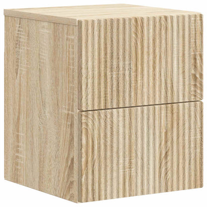Mobiletto da notte a muro 2 pcs Rovere Sonoma 33 x 34,5 x 40 cm | homemem39