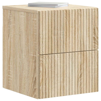 Mobiletto da notte a muro 2 pcs Rovere Sonoma 33 x 34,5 x 40 cm | homemem39