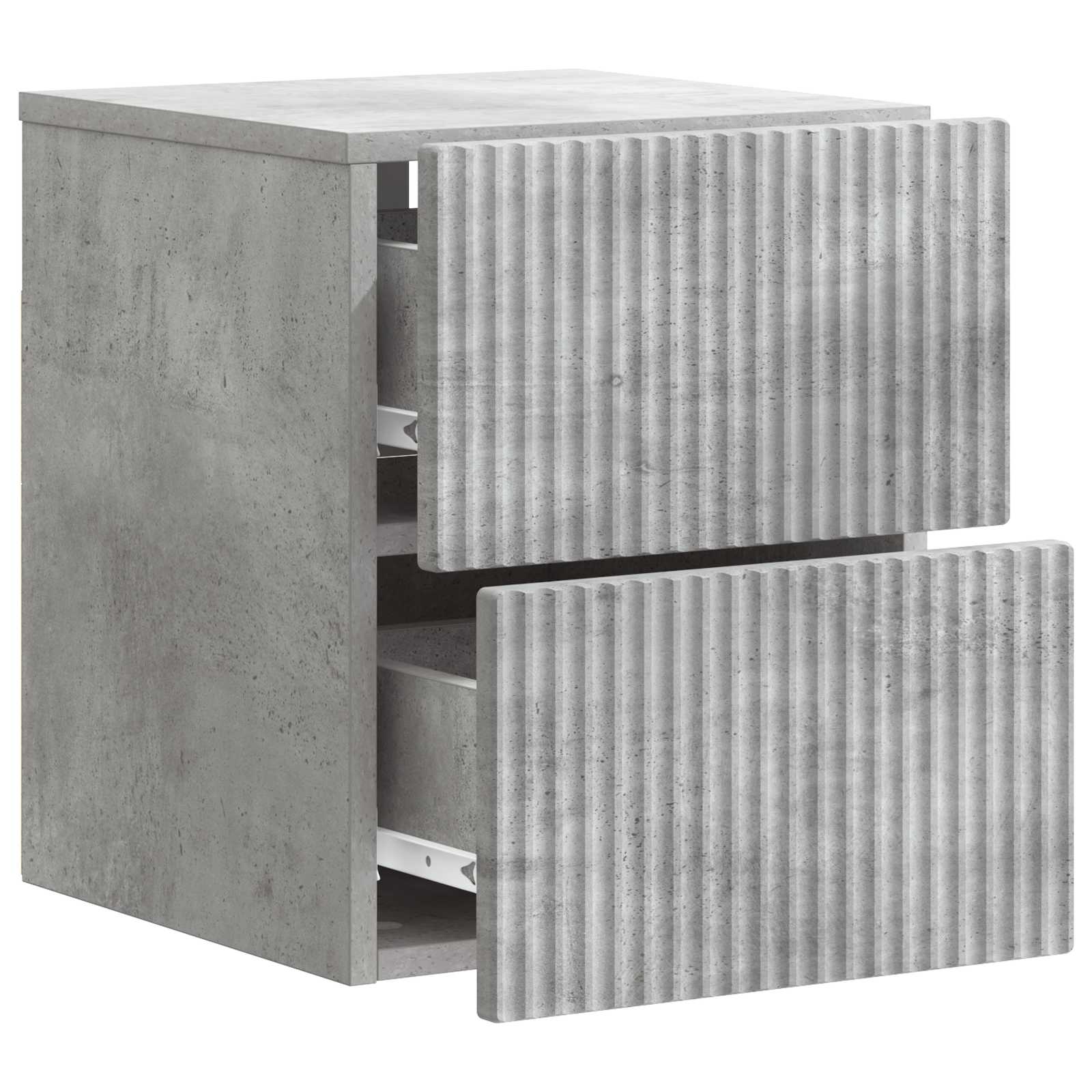 Mobiletto da notte a muro Grigio Cemento 33 x 34,5 x 40 cm | homemem39