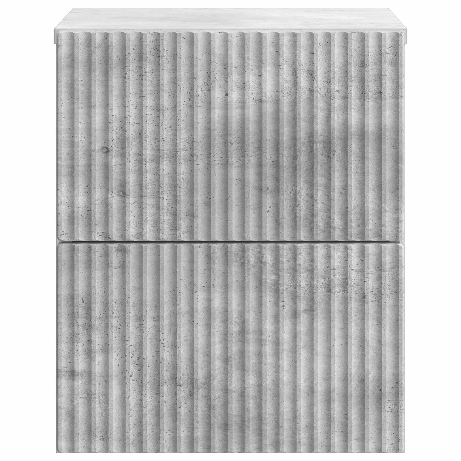 Mobiletto da notte a muro con cassetto 2 pcs Grigio Cemento | homemem39