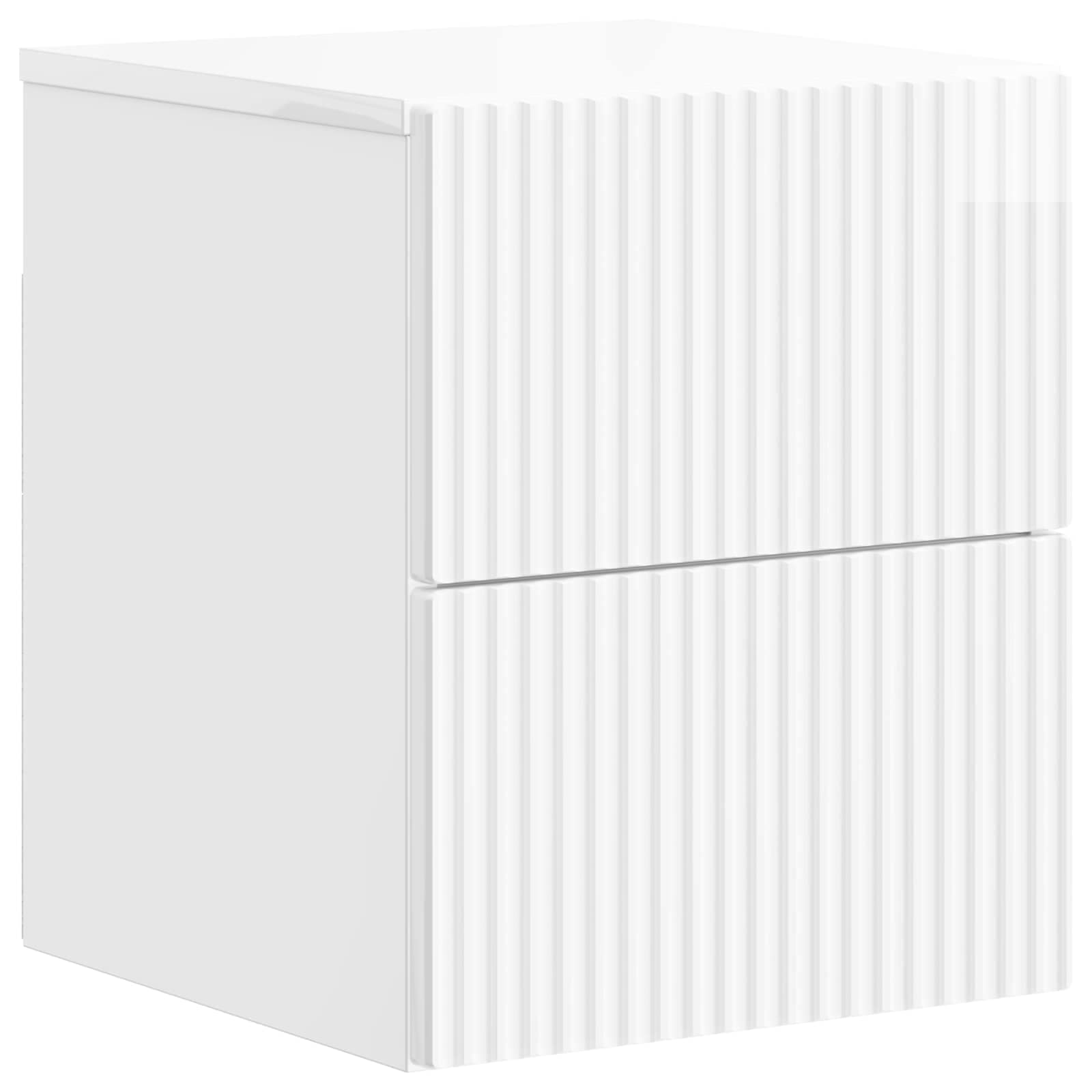 Mobiletto da notte a muro Bianco Lucido 33 x 34,5 x 40 cm | homemem39