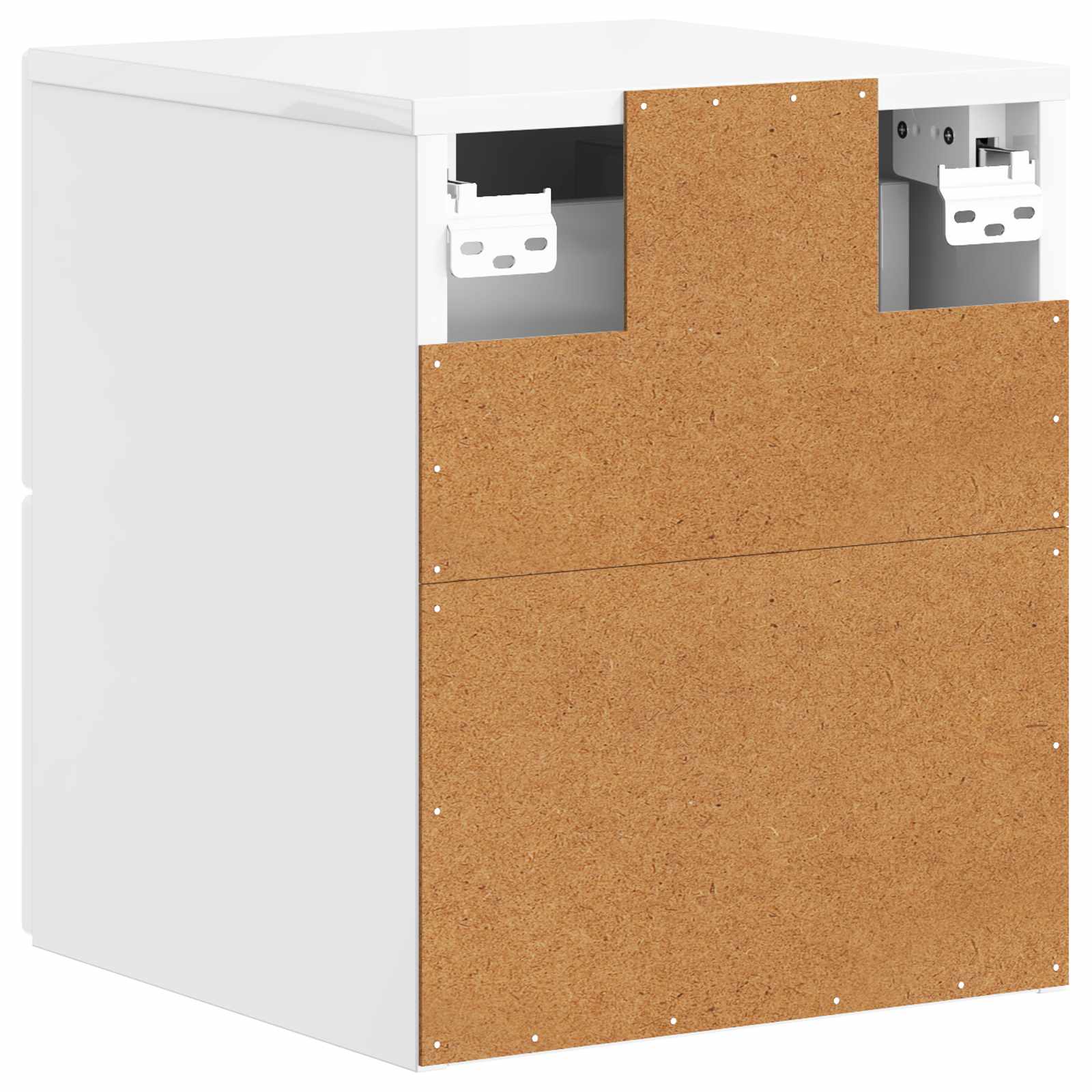 Mobiletto da notte a muro Bianco Lucido 33 x 34,5 x 40 cm | homemem39