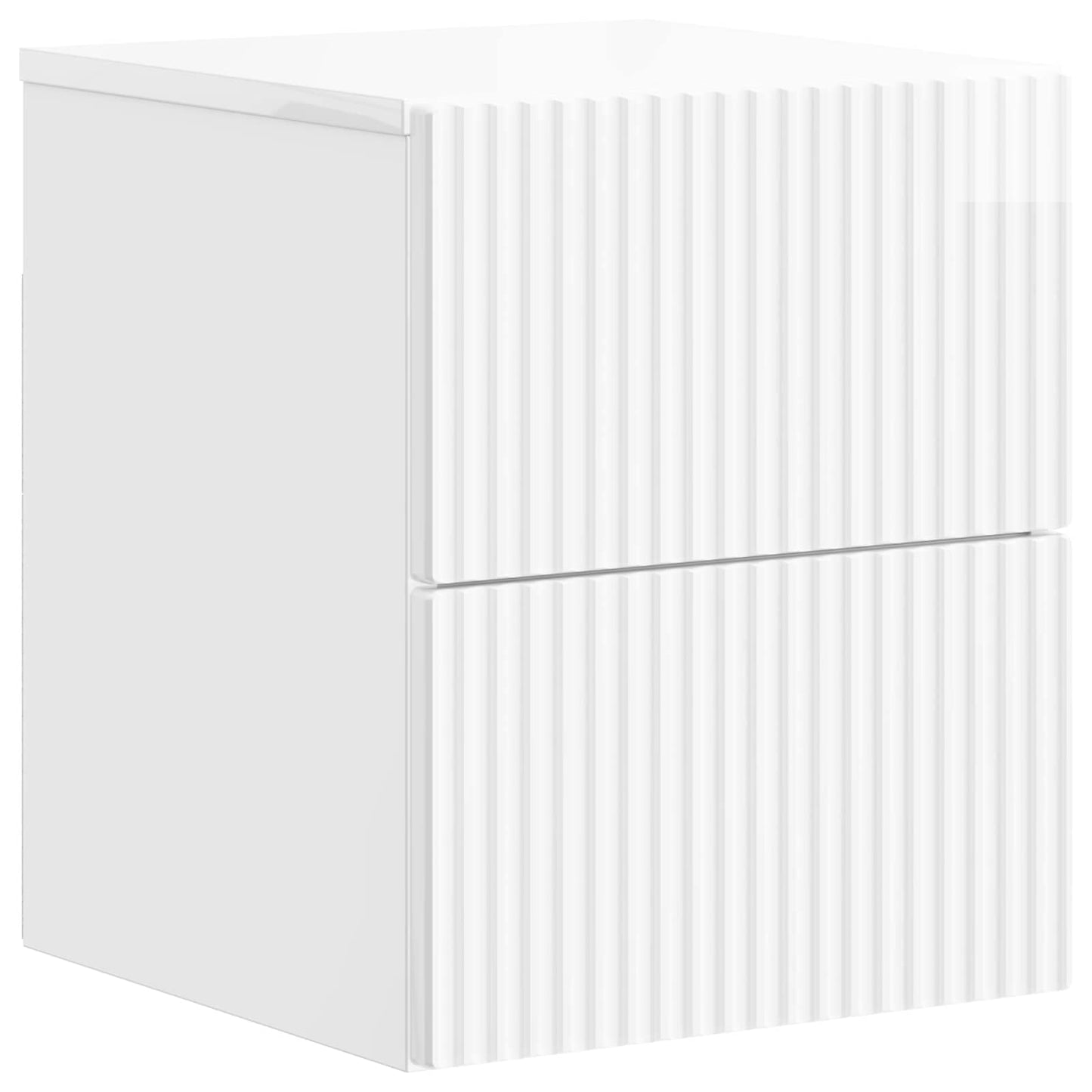 Mobiletto da notte a muro 2 pcs Bianco Lucido 33 x 34,5 x 40 cm | homemem39