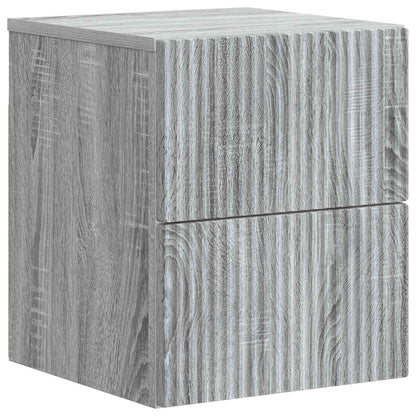 Mobiletto da notte a muro Grigio Sonoma 33 x 34,5 x 40 cm