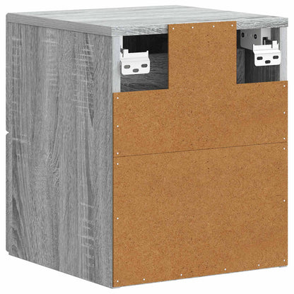 Mobiletto da notte a muro Grigio Sonoma 33 x 34,5 x 40 cm