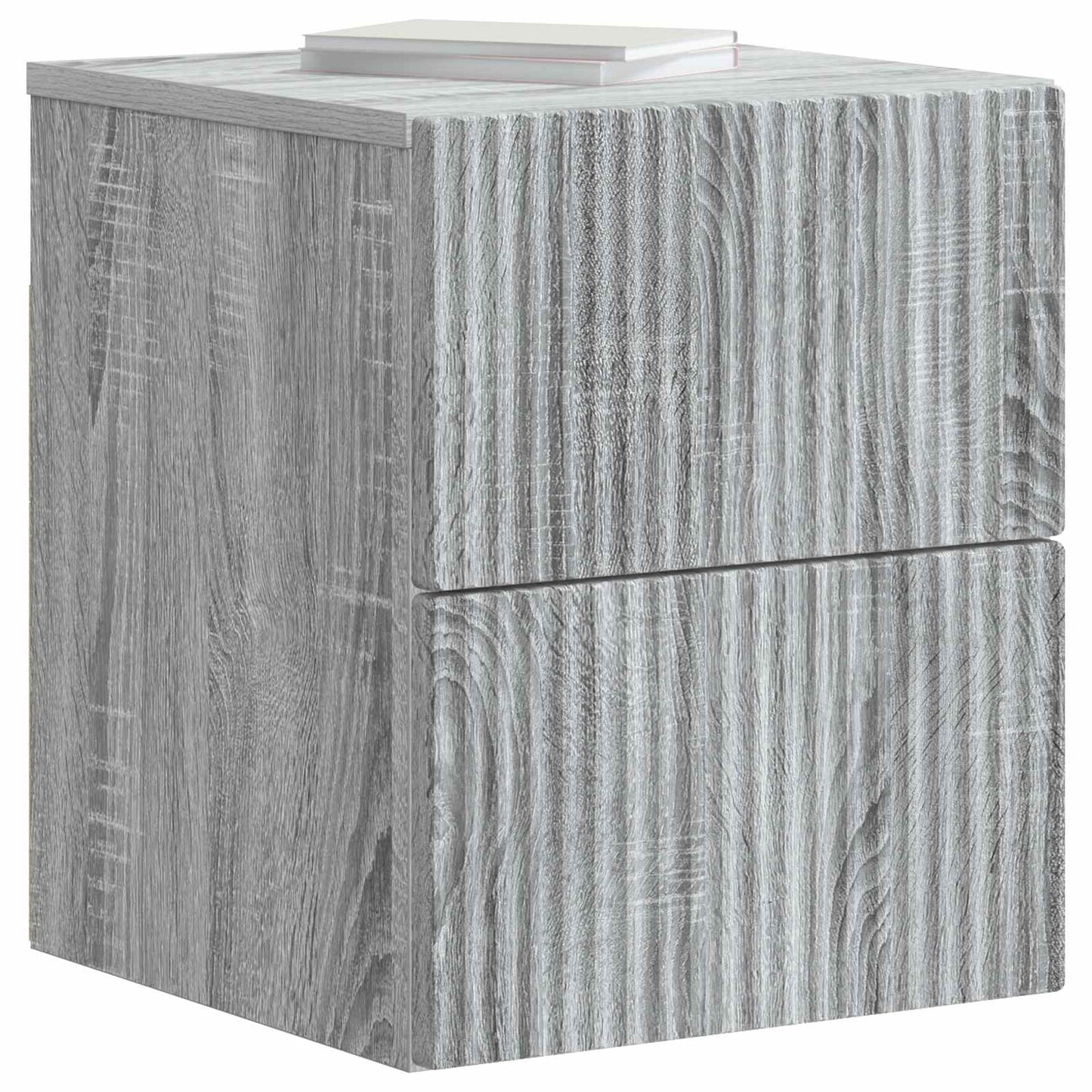 Mobiletto da notte a muro Grigio Sonoma 33 x 34,5 x 40 cm
