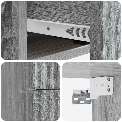 Mobiletto da notte a muro 2 pcs Grigio Sonoma 33 x 34,5 x 40 cm | homemem39
