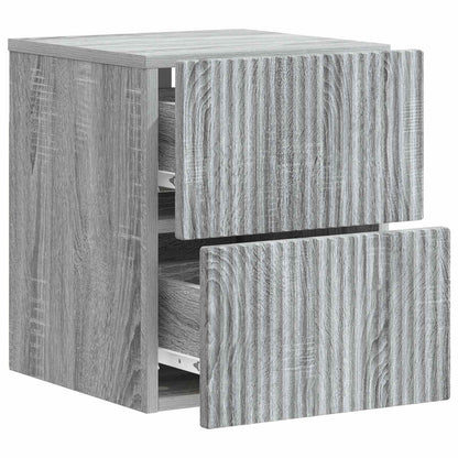 Mobiletto da notte a muro 2 pcs Grigio Sonoma 33 x 34,5 x 40 cm | homemem39
