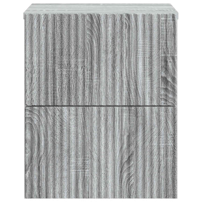 Mobiletto da notte a muro 2 pcs Grigio Sonoma 33 x 34,5 x 40 cm | homemem39