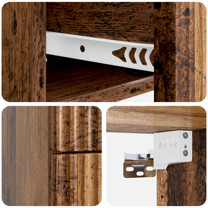 Mobiletto da notte a muro Legno antico 33 x 34,5 x 40 cm | homemem39
