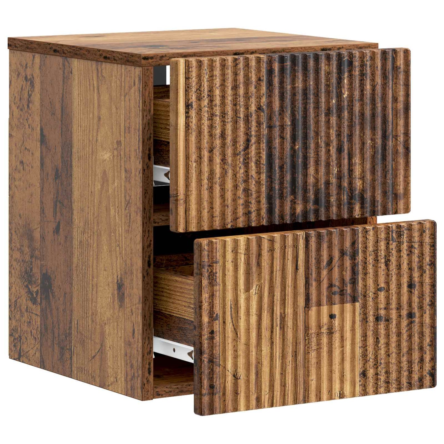 Mobiletto da notte a muro Legno antico 33 x 34,5 x 40 cm | homemem39