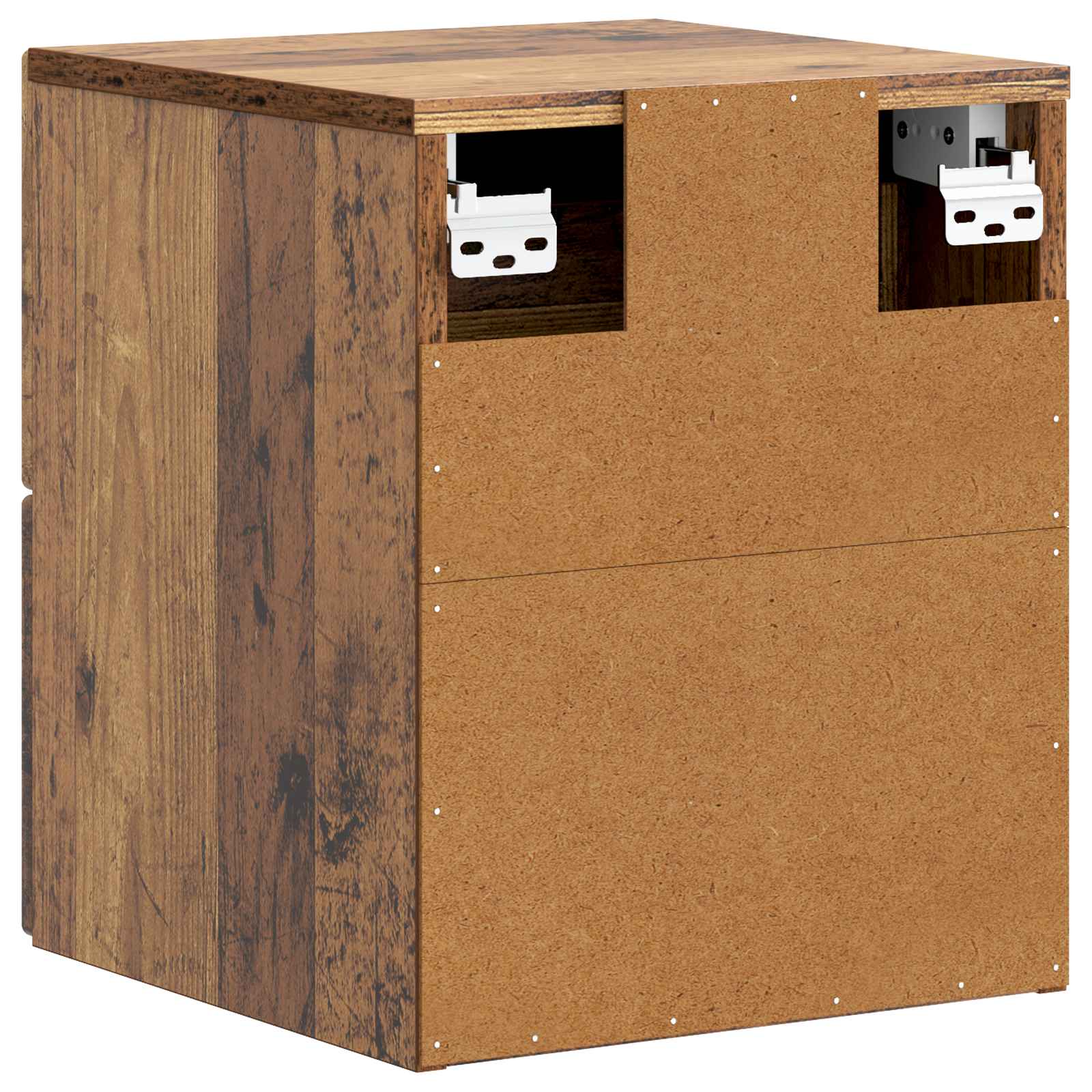 Mobiletto da notte a muro 2 pcs Legno antico 33 x 34,5 x 40 cm | homemem39
